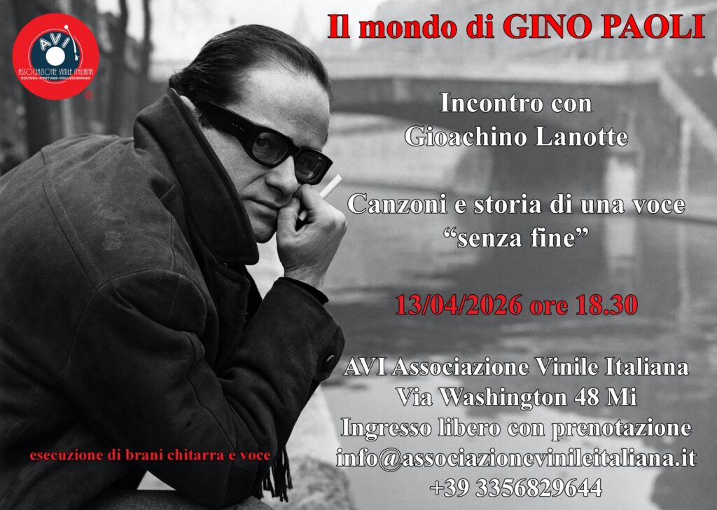 Incontro su Gino Paoli - associazione vinile italiana