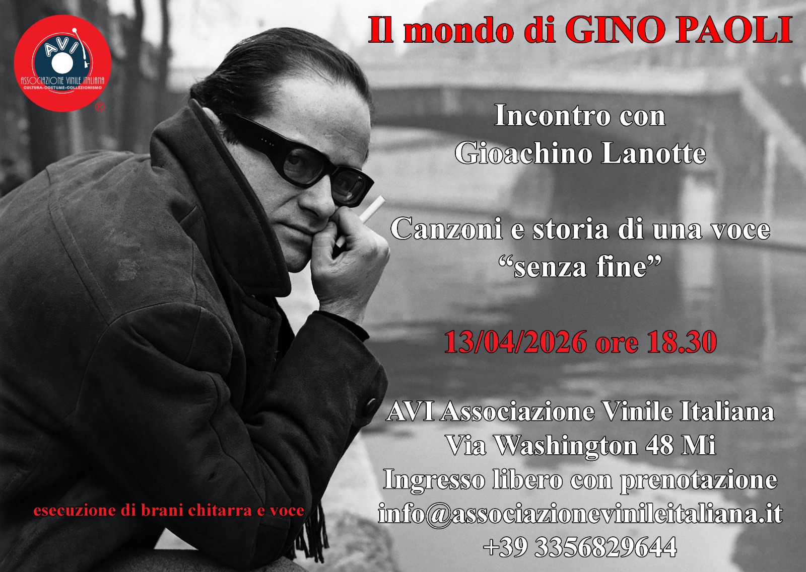 Incontro su Gino Paoli - associazione vinile italiana